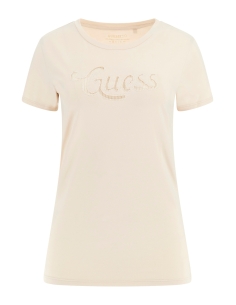 T-shirt damski różowy Guess przód