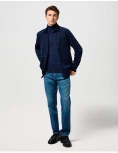 sweter męski granatowy TURTLENECK Wrangler przód 2