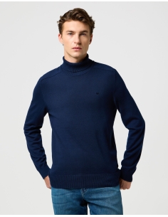 sweter męski granatowy TURTLENECK Wrangler przód
