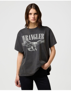 koszulka damska szara  GIRLFRIEND TEE Wrangler przód