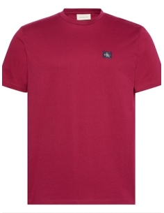 T-shirt męski kolor czerwony Calvin Klein - przód