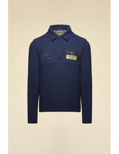 Polo męskie grantowe Aeronautica-przód